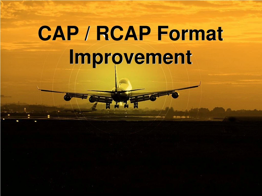 cap rcap format improvement