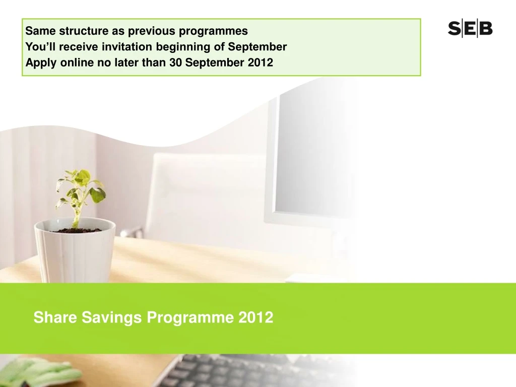 share savings programme 2012