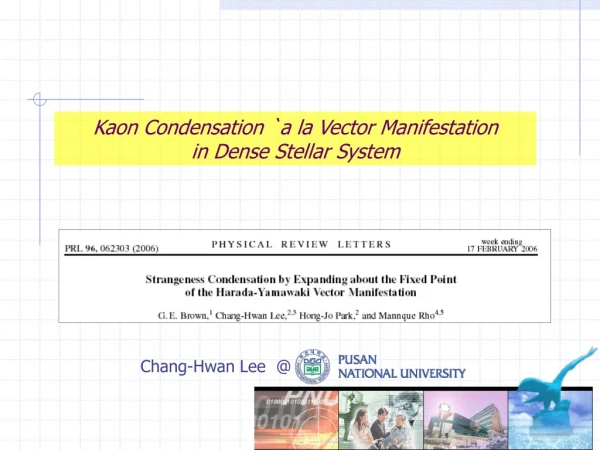 Kaon Condensation `a la Vector Manifestation in Dense Stellar System