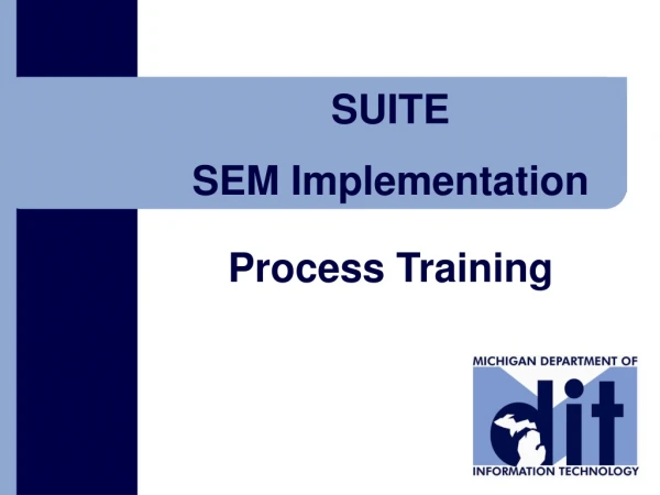 SUITE  SEM Implementation Process Training