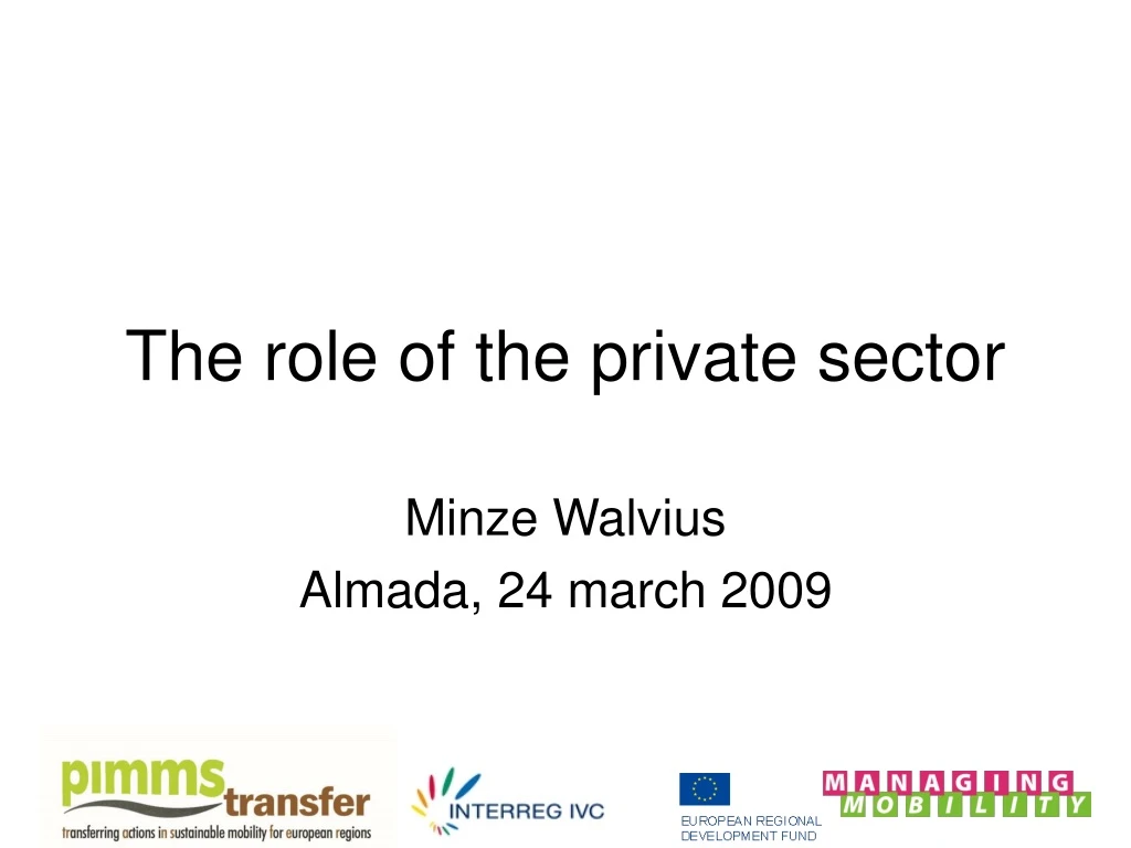 the role of the private sector