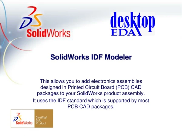 SolidWorks IDF  Modeler