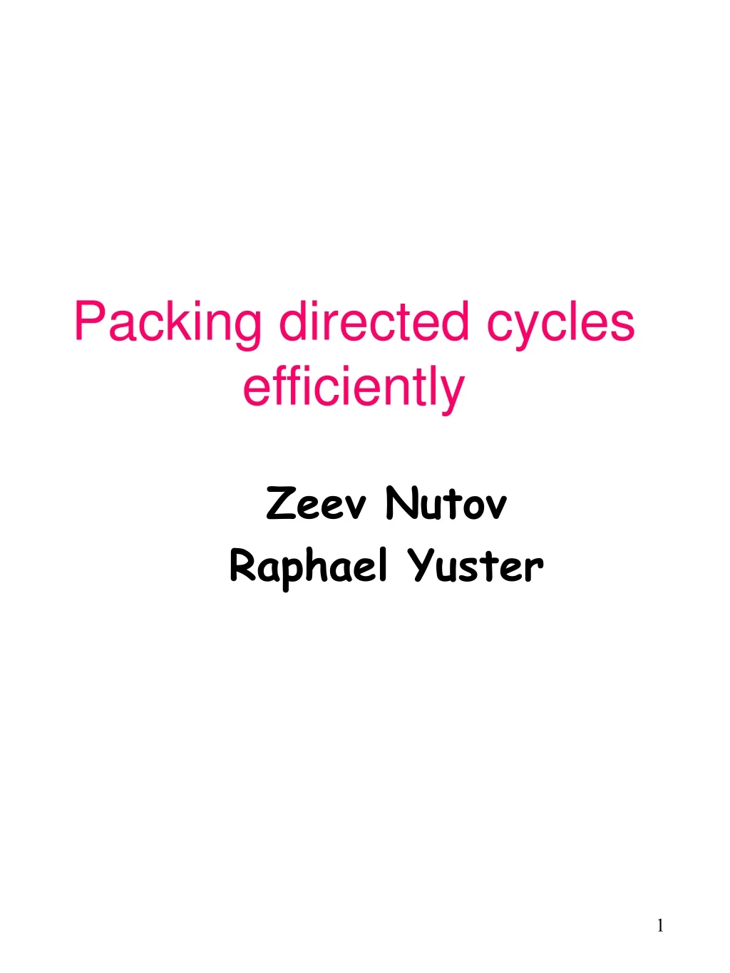 packing directed cycles efficiently