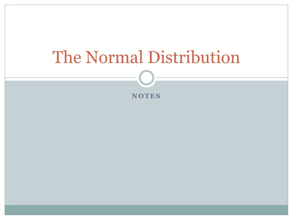 the normal distribution