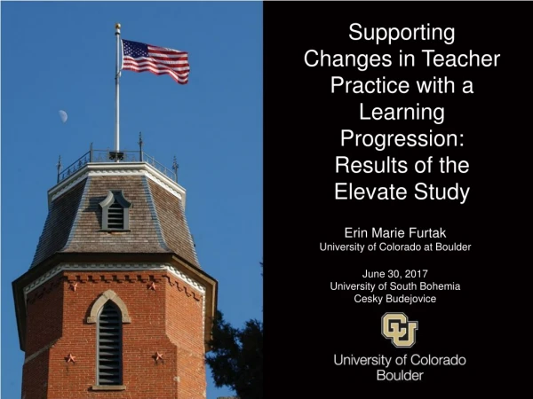 Supporting Changes in Teacher Practice with a Learning Progression: Results of the Elevate Study