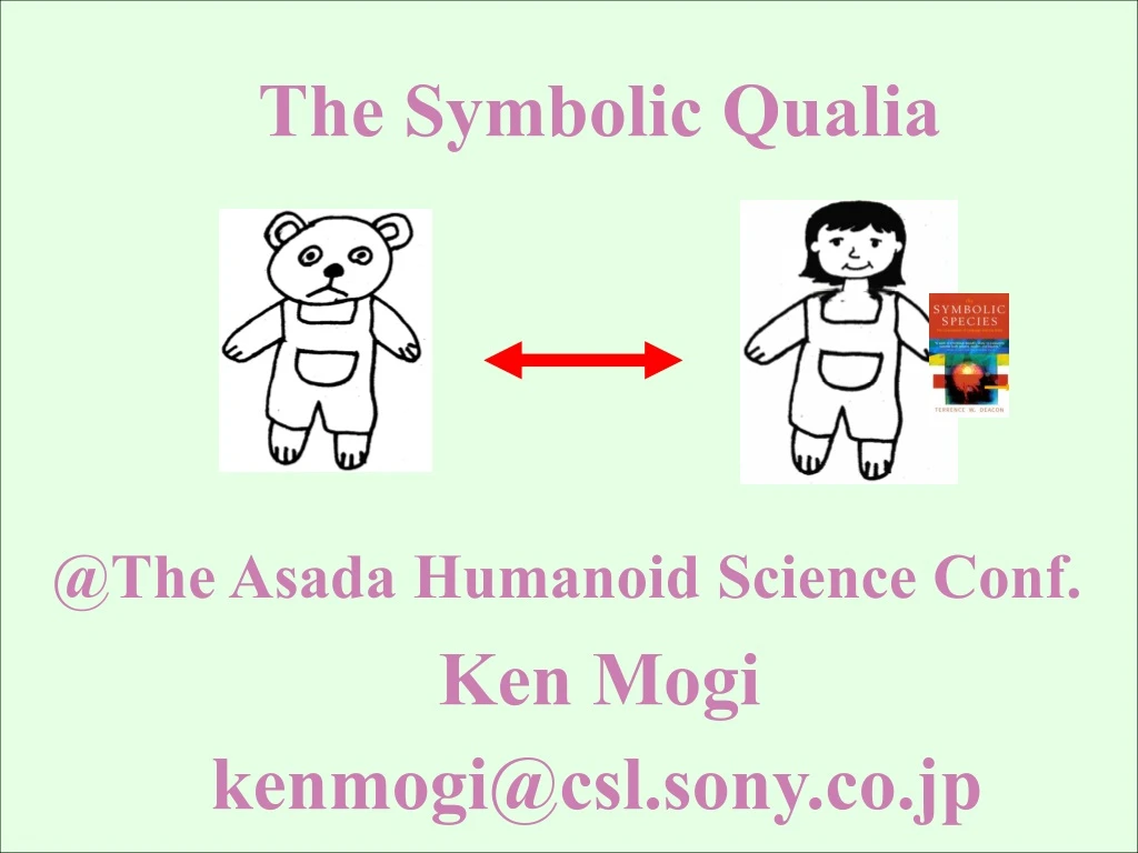 the symbolic qualia