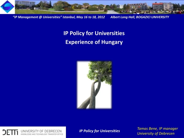 IP Policy for Universities