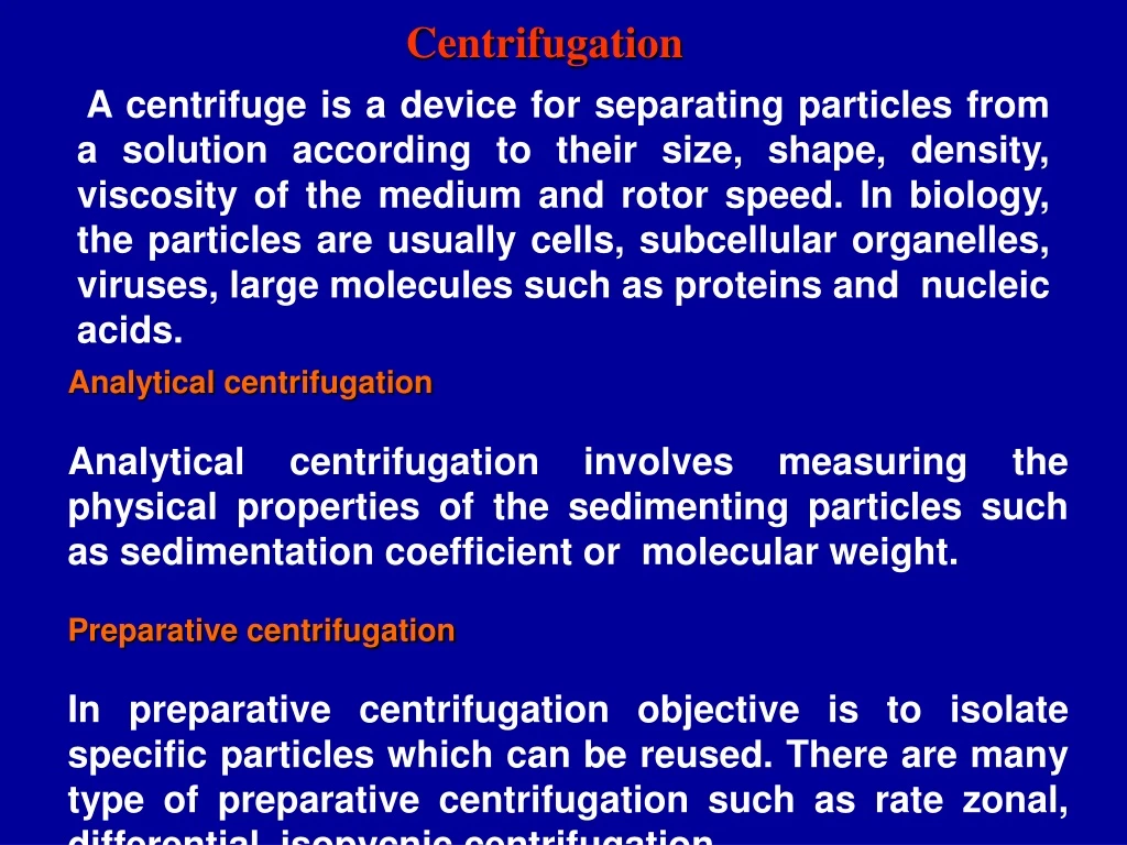 centrifugation