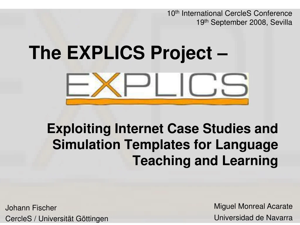 exploiting internet case studies and simulation templates for language teaching and learning