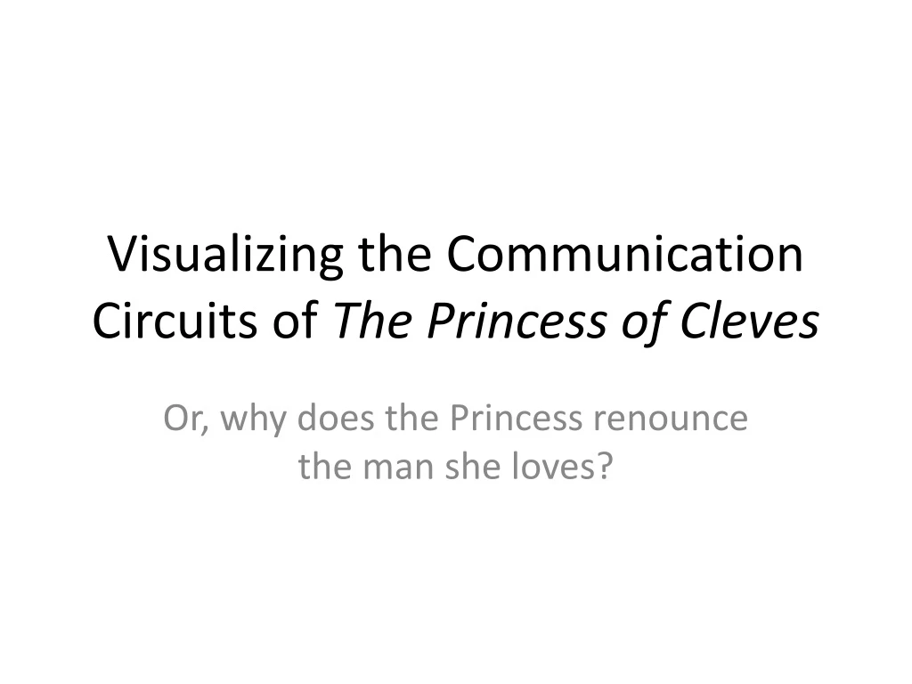 visualizing the communication circuits of the princess of cleves