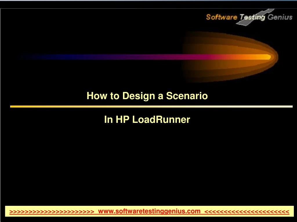 how to design a scenario in hp loadrunner