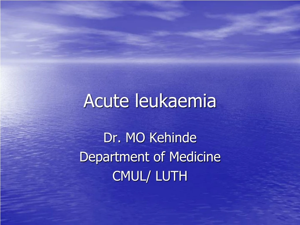 acute leukaemia