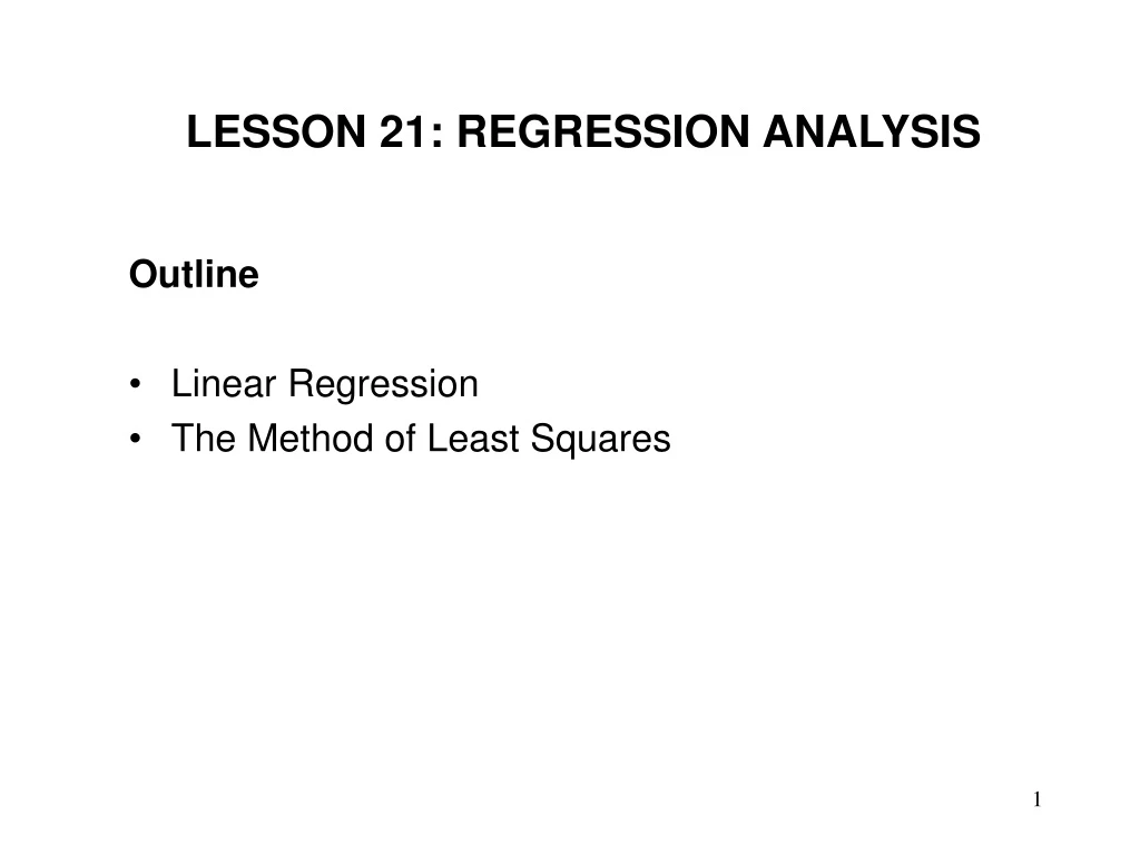 lesson 21 regression analysis