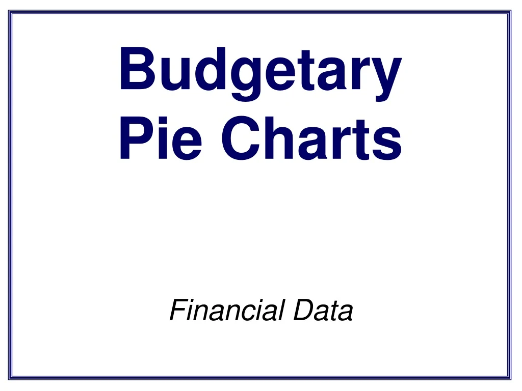 budgetary pie charts