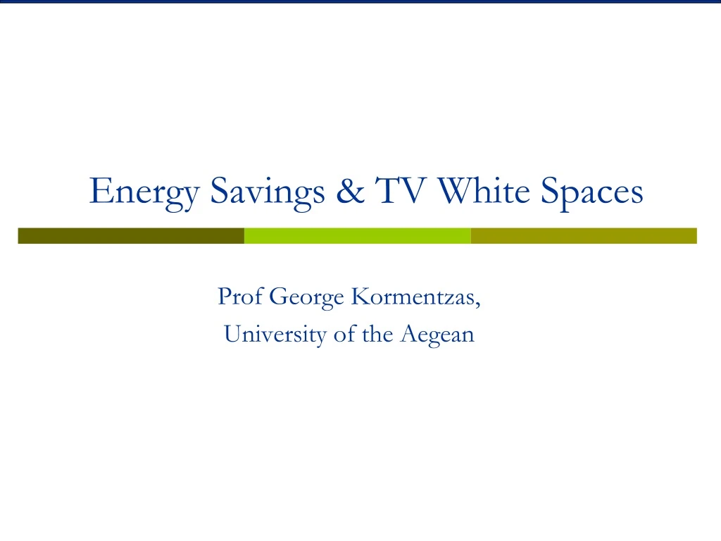 energy savings tv white spaces