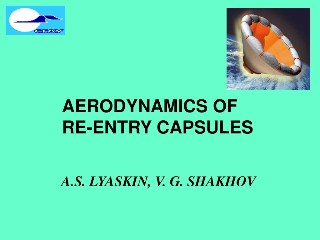aerodynamics of re entry capsules