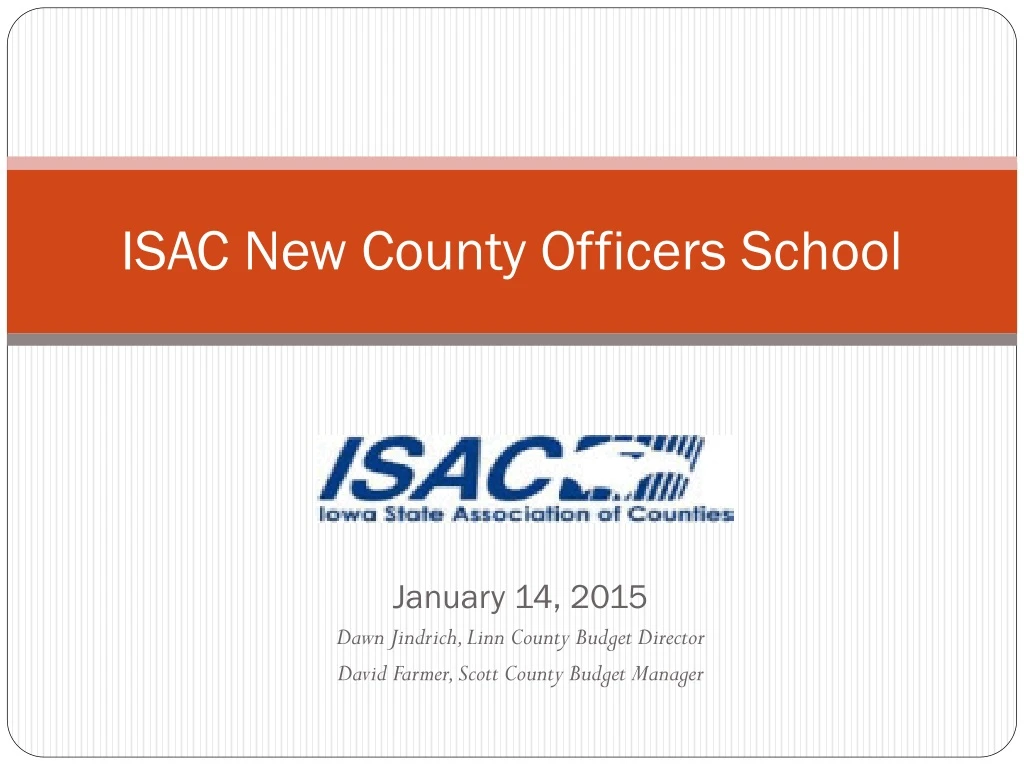 isac new county officers school