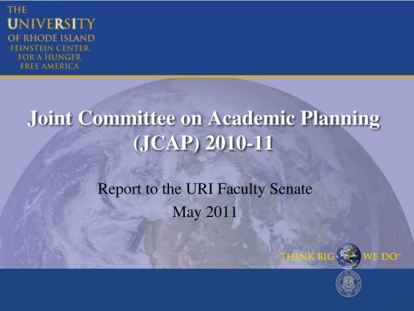 Joint Committee on Academic Planning (JCAP) 2010-11