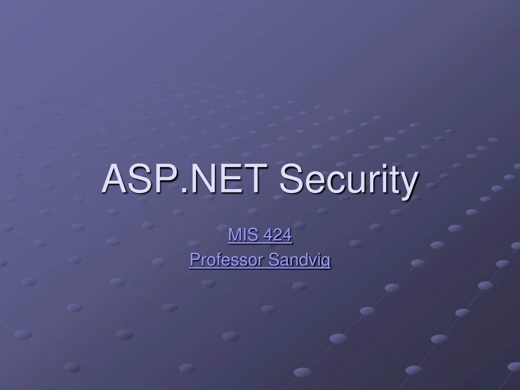 asp net security