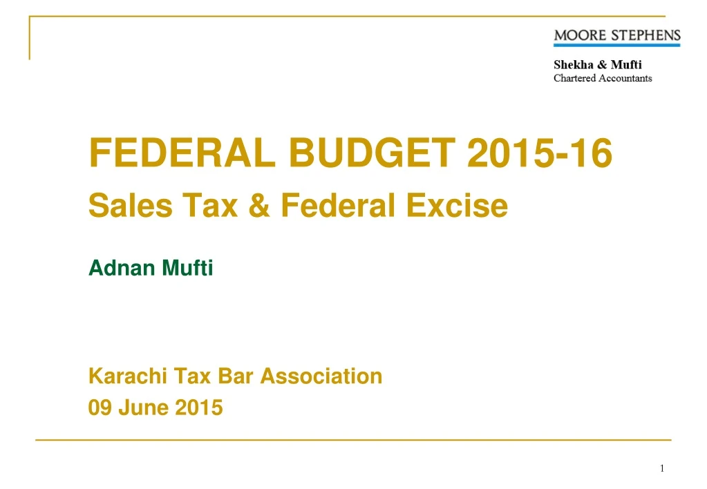 federal budget 2015 16 sales tax federal excise