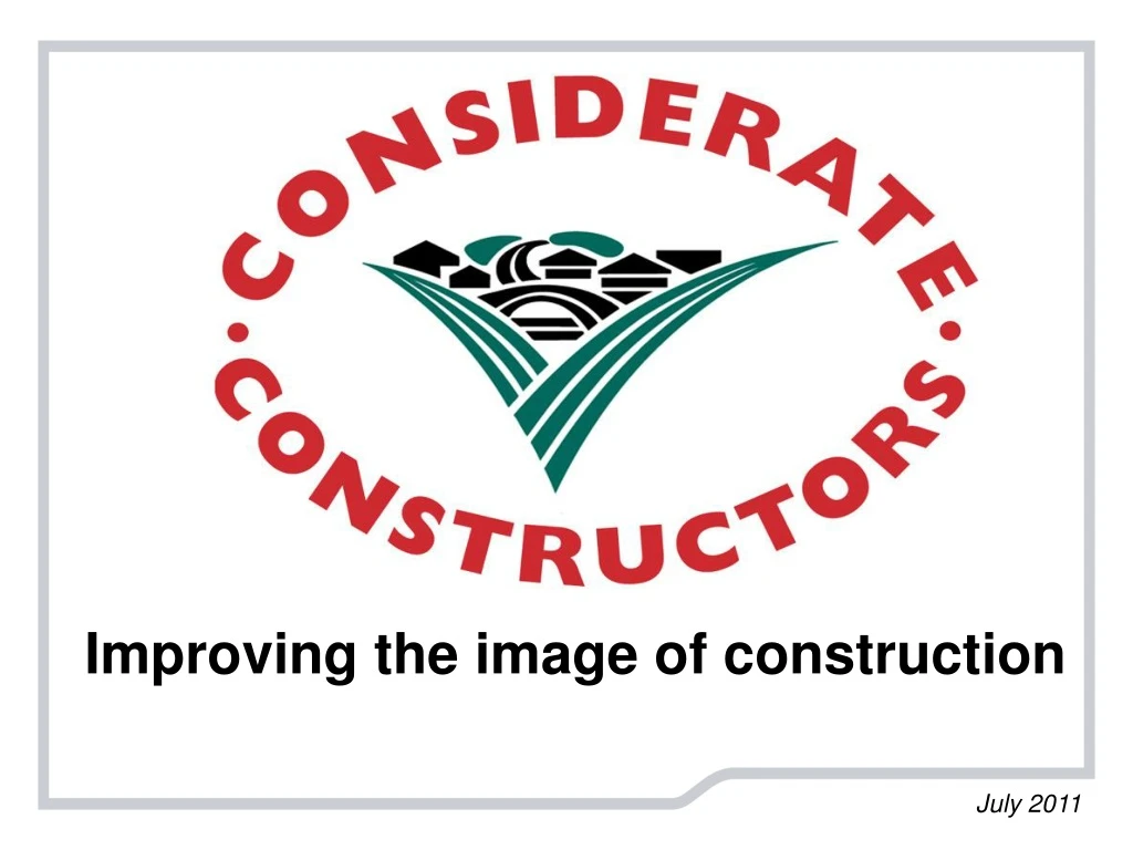 improving the image of construction