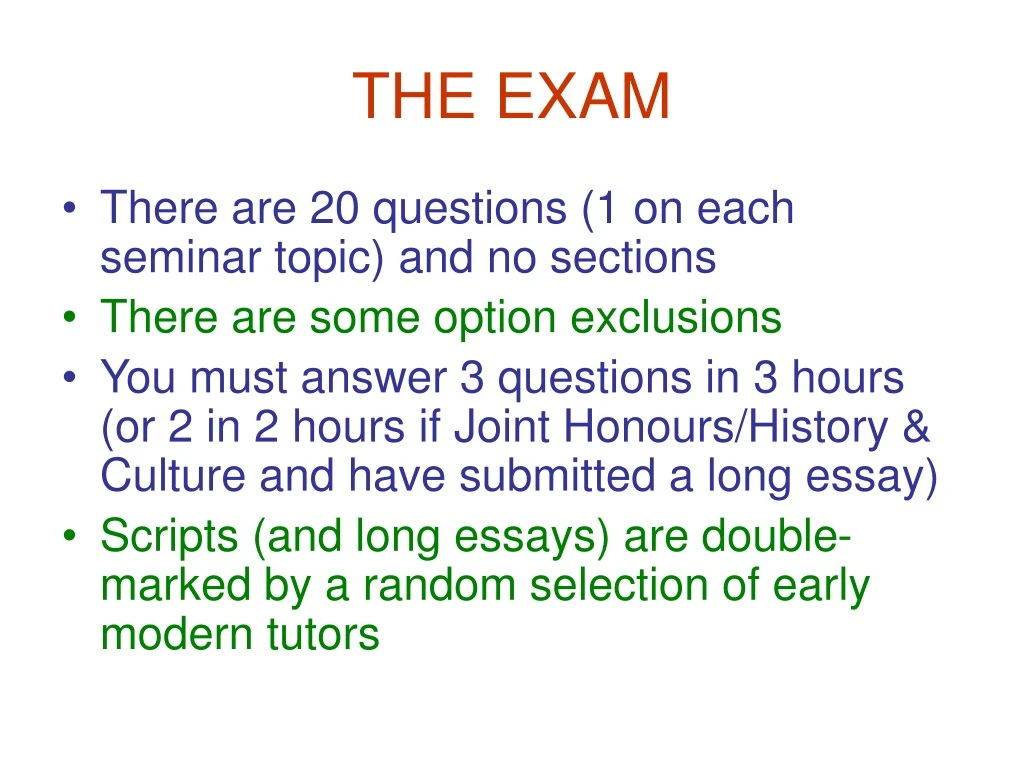 the exam