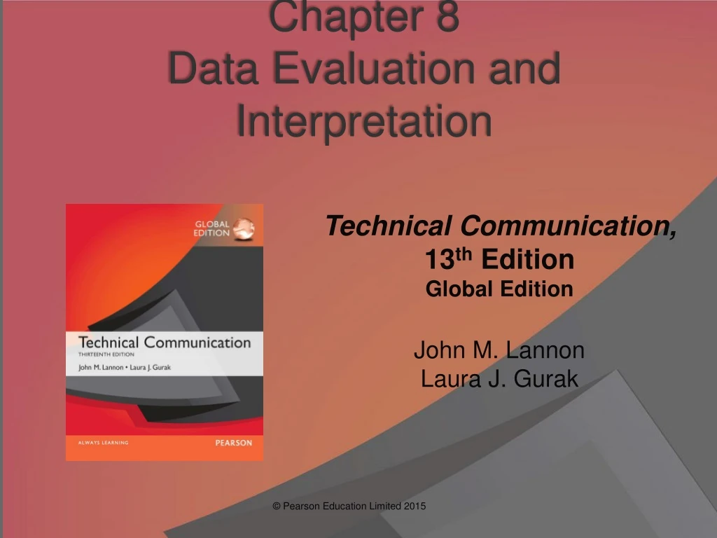chapter 8 data evaluation and interpretation