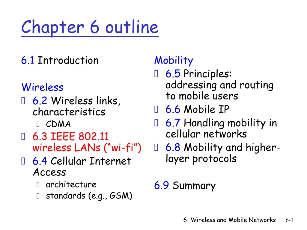 chapter 6 outline