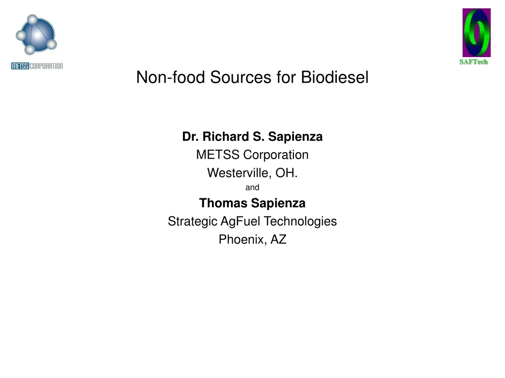 non food sources for biodiesel