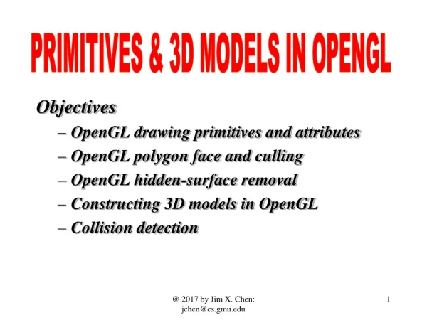 PRIMITIVES &amp; 3D MODELS IN OPENGL