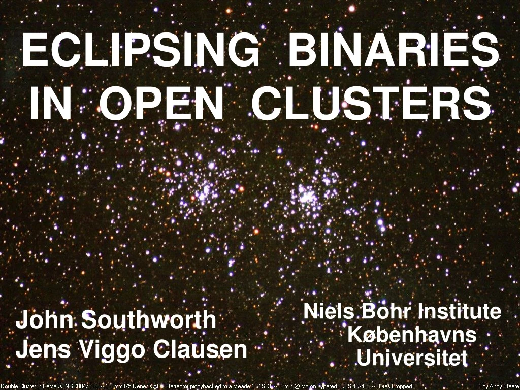 eclipsing binaries in open clusters