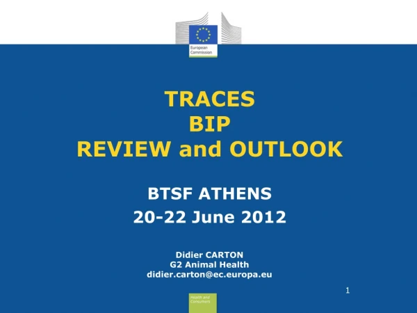 TRACES BIP REVIEW and OUTLOOK