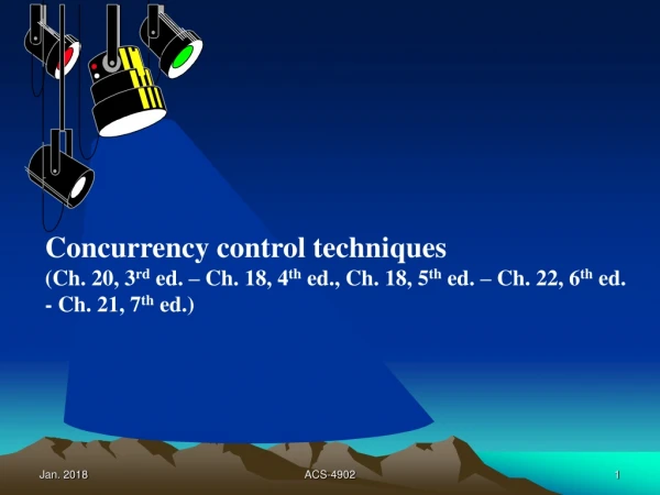 Concurrency control techniques