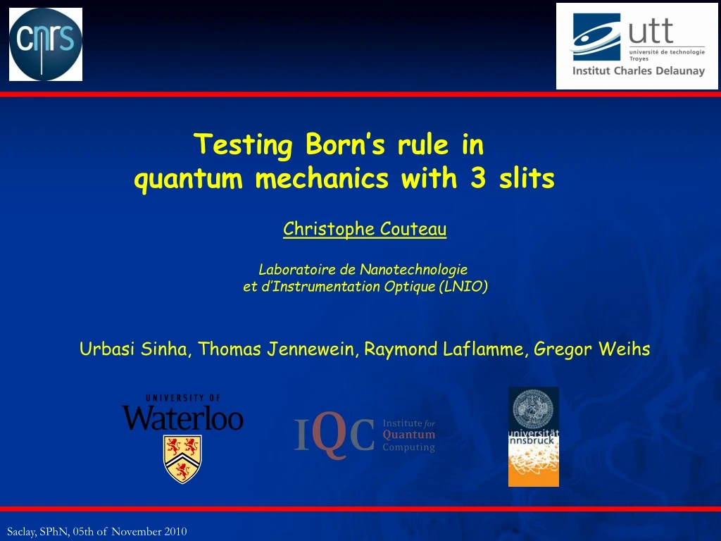 testing born s rule in quantum mechanics with