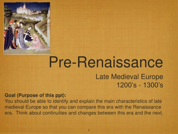Pre-Renaissance