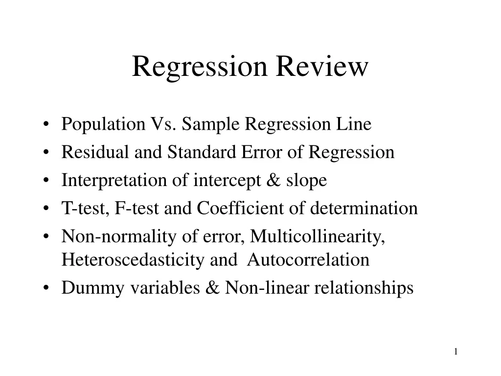 regression review