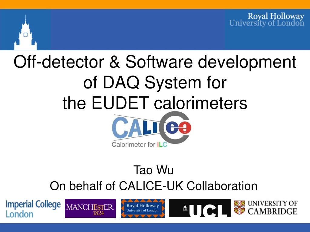 off detector software development of daq system for the eudet calorimeters