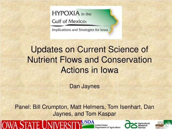 Updates on Current Science of Nutrient Flows and Conservation Actions in Iowa