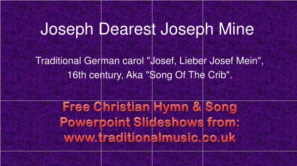 Joseph Dearest Joseph Mine