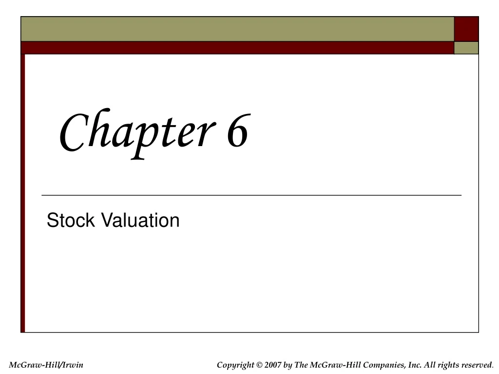 stock valuation