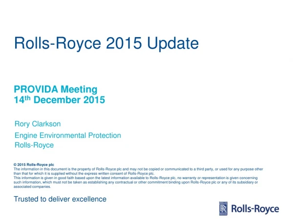 Rolls-Royce 2015 Update