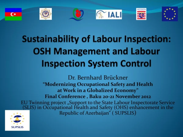 Sustainability of  Labour  Inspection: OSH Management and  Labour  Inspection System Control