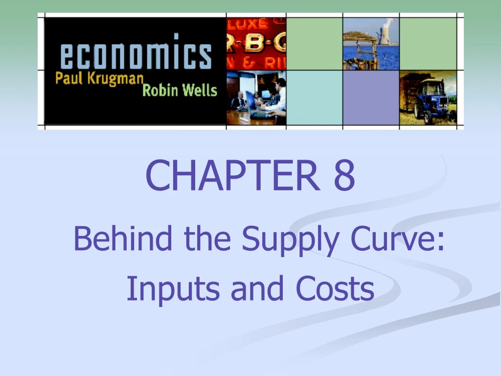 chapter 8 behind the supply curve inputs and costs