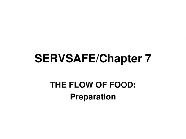 SERVSAFE/Chapter 7