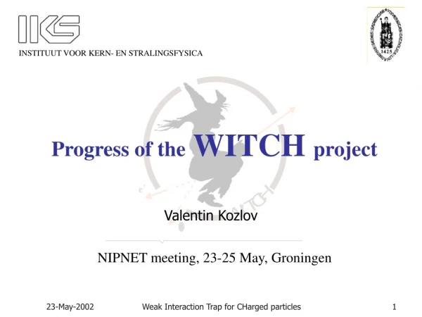 Progress of the  WITCH  project