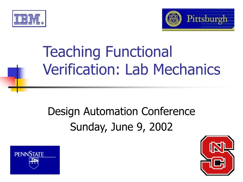 teaching functional verification lab mechanics