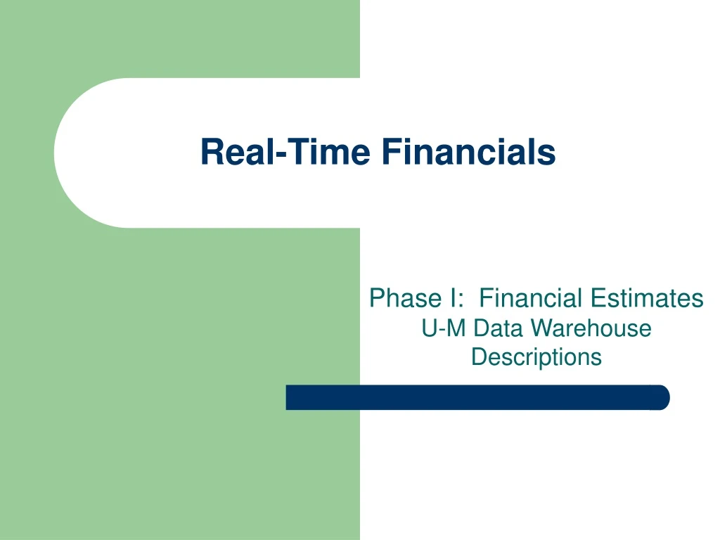 real time financials