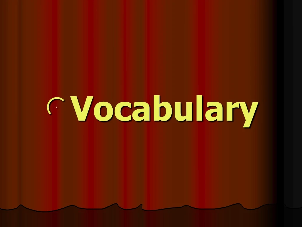 vocabulary