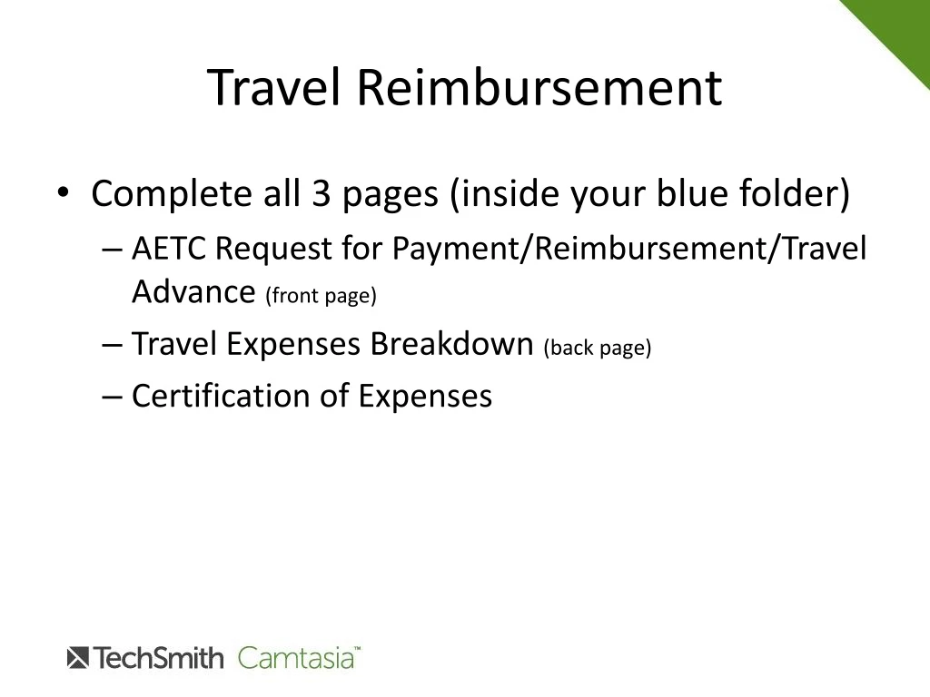 travel reimbursement