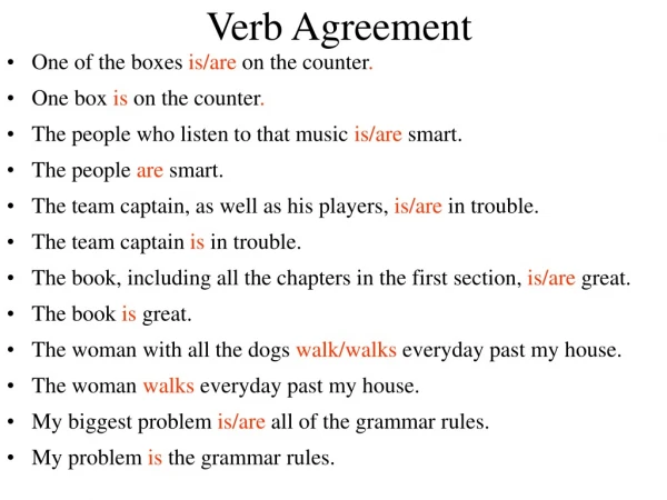 Verb Agreement